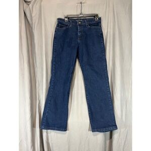 Lee Relaxed Fit Jeans Womens‎ 8 Petite Dark Wash Straight Leg Denim 305184E